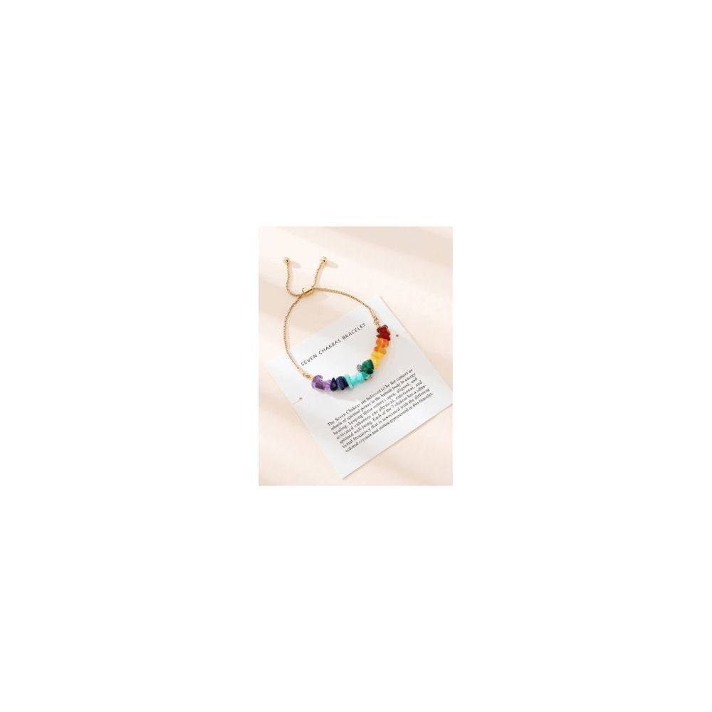 Seven Chakra Healing Crystals Adjustable Protection Bracelet